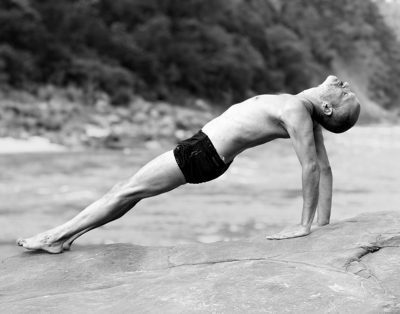 Asana demonstration outdoors